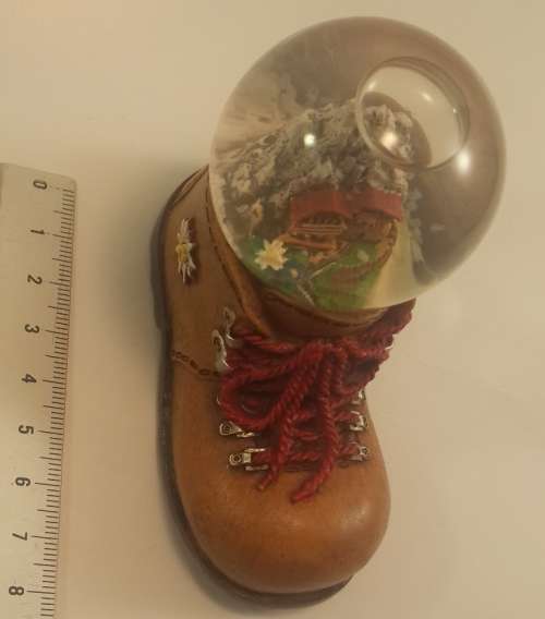 Swiss Snow Globe on Boot