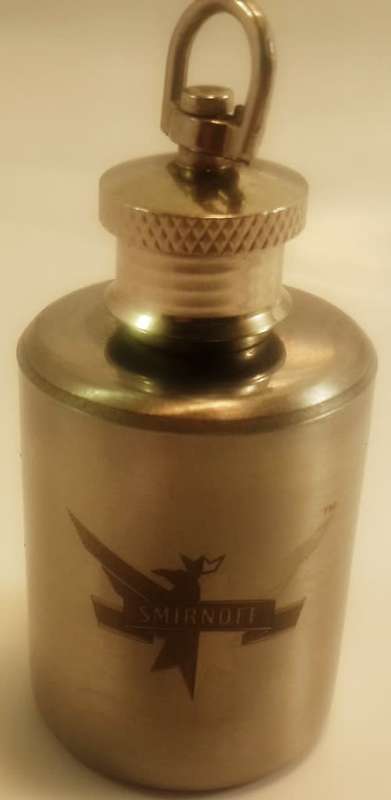 Small 1 oz Smirnoff Stainless Steel Bottle