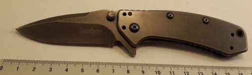 Kershaw 1555Ti Cryo Assisted 2-3/4` Plain Blade, Framelock Design