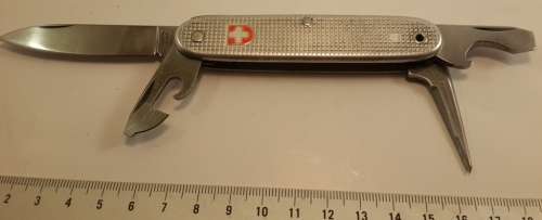 Swiss Army knife Ribbed Alox Soldier Wenger 1984  Model