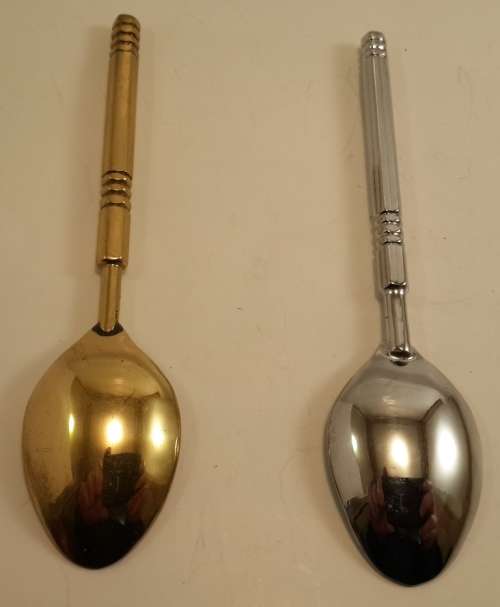 Vintage Set 2 tea Spoons Zimbabwe Vic Falls Bridge