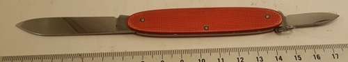 Victorinox Swiss Army Knife -Popular Red Alloy Scales Discontinued circa 1980
