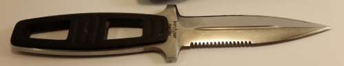 Kershaw - Amphibian Dive Knife w/ Leather Sheath 1006L Japan Skinning Knife with leather sheath