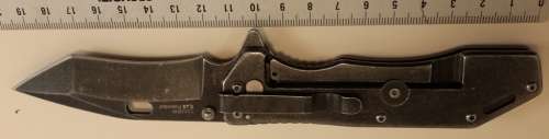 Kershaw   1302BW Lifter Assisted Flipper Knife 3.375` Blackwash Tanto Blade