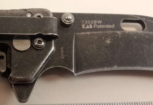 Kershaw   1302BW Lifter Assisted Flipper Knife 3.375` Blackwash Tanto Blade