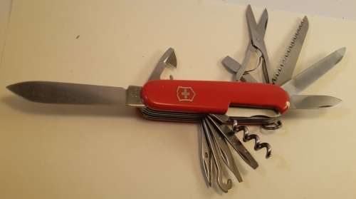 Victorinox - Ranger- Swiss Army Knife Good Condition With Red scales Hilti Logo