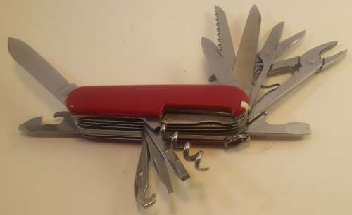 Victorinox - Handyman Swiss Army Knife with Red Scales
