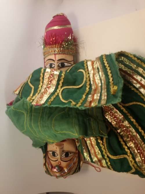 Indian String Puppet Kathputl One side male other side female