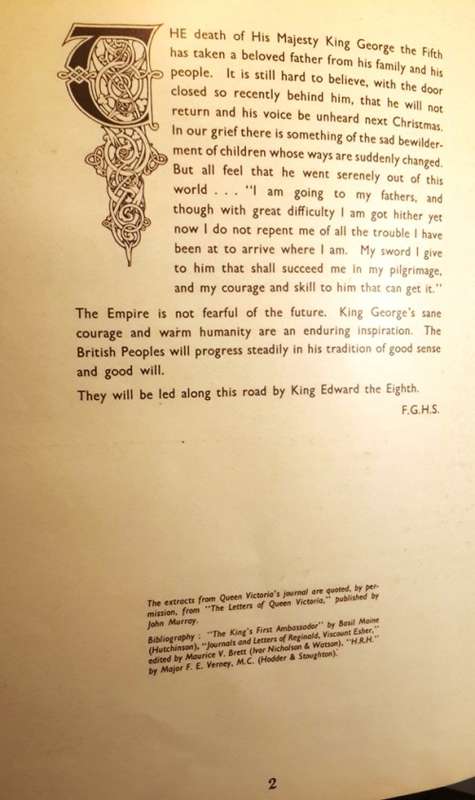 Book George 5 and Edward 8