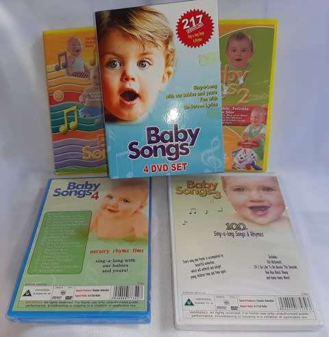 Baby Songs on DVD Set of 4 DVD`S