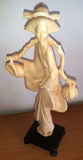 Oriental Statue +/- H 45cm tall by W20cm