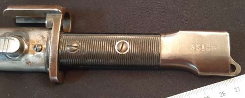 Belgian FN FAL M1965  Model Bayonet with Scabbard
