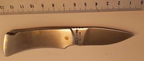 Silver cloud folding Pocket Knife with Wood Inlay Handle and lock Blade