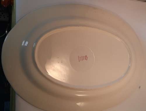 Serving  Oval plate Royal Crown Delft W 42 cm by H 30.5
