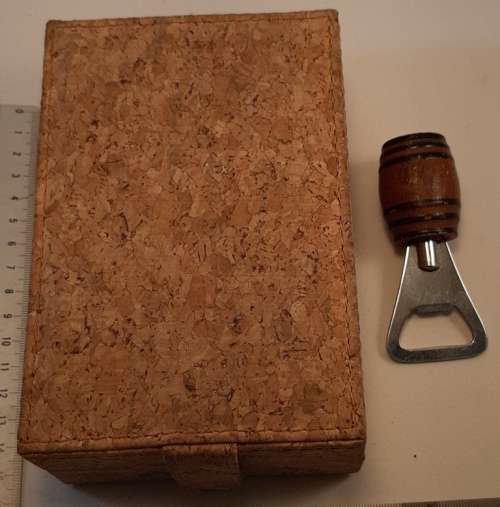 Bar Set as per pictures seven pc in cork box and bottle opener