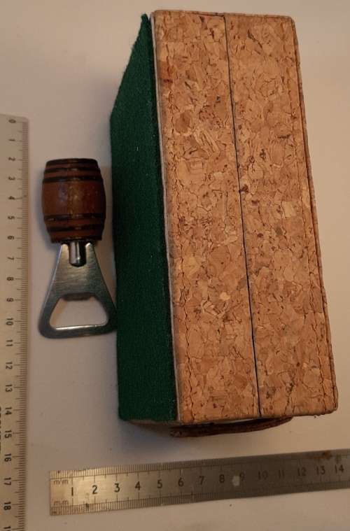Bar Set as per pictures seven pc in cork box and bottle opener
