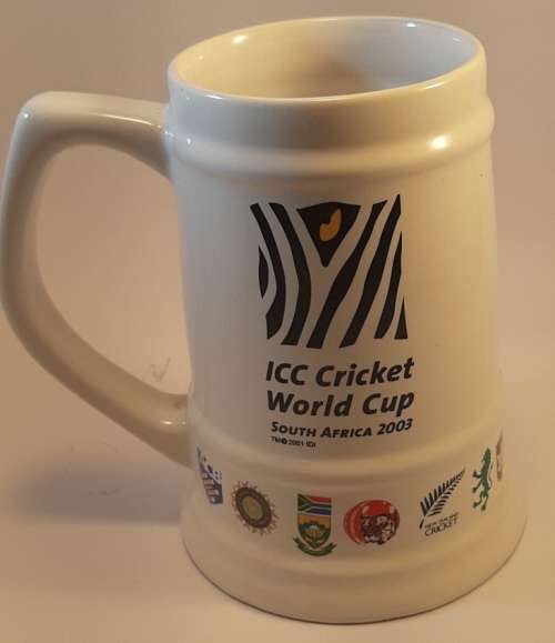 Beer Mug Tankard With  Logo S A Cricket ICC Cricket World Cup 2003