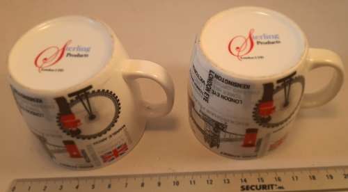 London Coffee or Tea Muggs two pc 7 cm Hight width 7 cm as per pictures