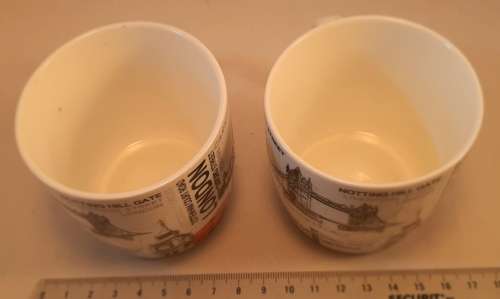 London Coffee or Tea Muggs two pc 7 cm Hight width 7 cm as per pictures