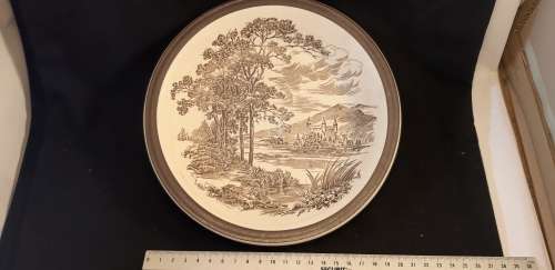 Countryside Enoch Wedgewood Tunstall Ltd England 21 cm Brown on White plate
