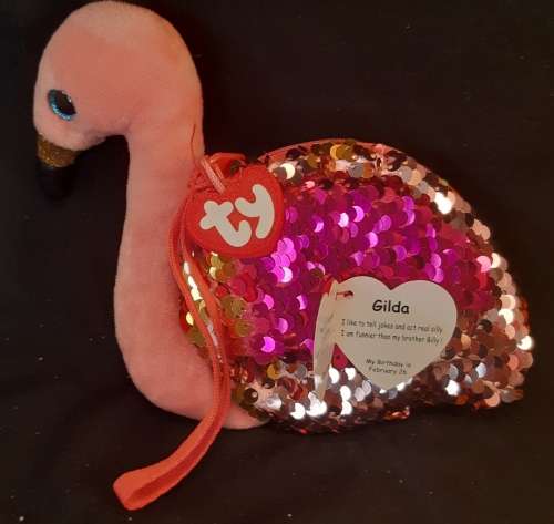 Original Ty purse My Birthday is February 26 Flamingo