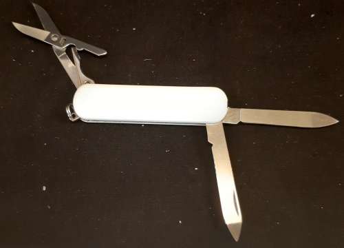 Swiss Army Knife  Wenger- Esquire white Scales with Logo