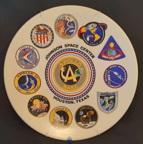 Decorative Plate size 25 cm Johnson Space Centre Apollo NASA Houston TEXAS