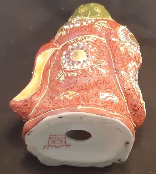 Vintage Kutani Moriage Japanese Porcelain Statue Jorojin Lucy God of Wisdom