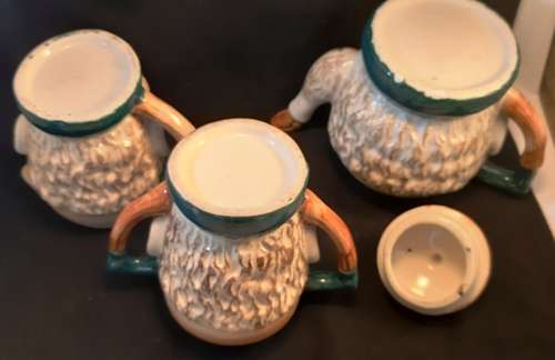 Vintage Made In Japan Toby style Face Tea Set made plus minus 1930 to 1940 ties