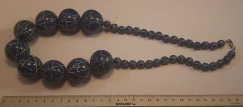 Blue coloured  bead  necklace