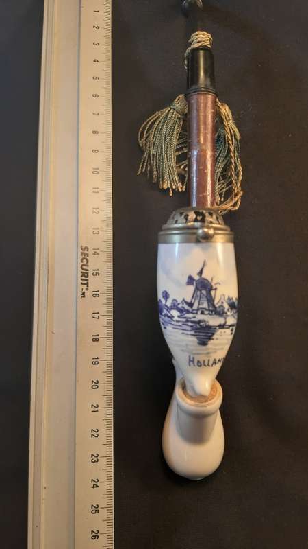 Vintage  Unused Holland Porcelain smoking pipe