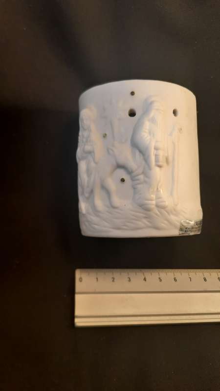 X mas Candle holder white