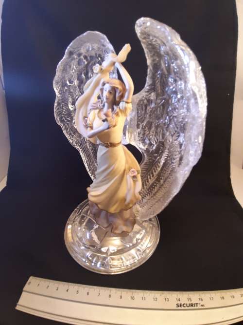 Angel Of Joy "Heaven's Crystal Blessings" Figurine as per pictures Hight 21 width15cm