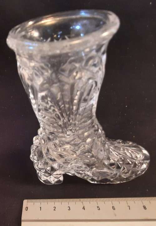 Vintage Glass lady`s boot