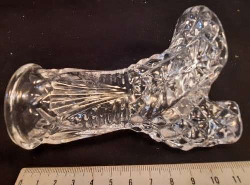 Vintage Glass lady`s boot