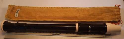 Vintage Aulos Allios s Recorder With original Yellow case No 205 E Made in Japan