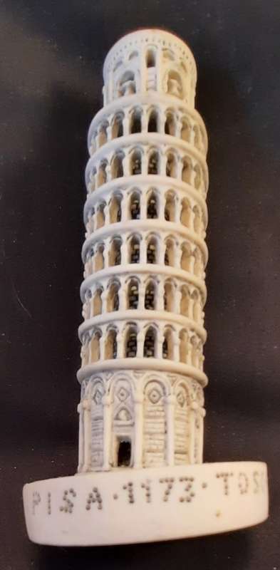 Tower of Pisa Souvenir can be used as candle holder Hight 14.5 width 7 cm