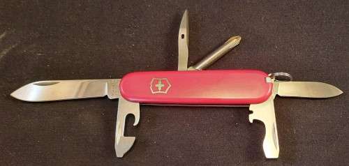 Victorinox -Small Tinker Swiss Army Knife Red   Scales
