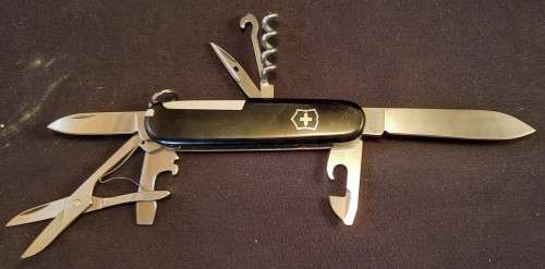 Swiss Army Knife (Climber) Victorinox Black scales with Kantonsspital Winterthur KSW Logo