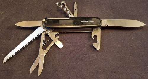 Victorinox - Huntsman with Black Scales with  Zapp  Logo