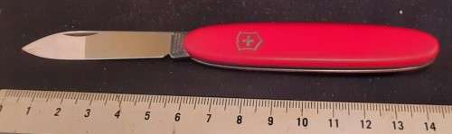 Victorinox Swiss Army Knife -Sentry Red Scales with Logo Green wood primary school