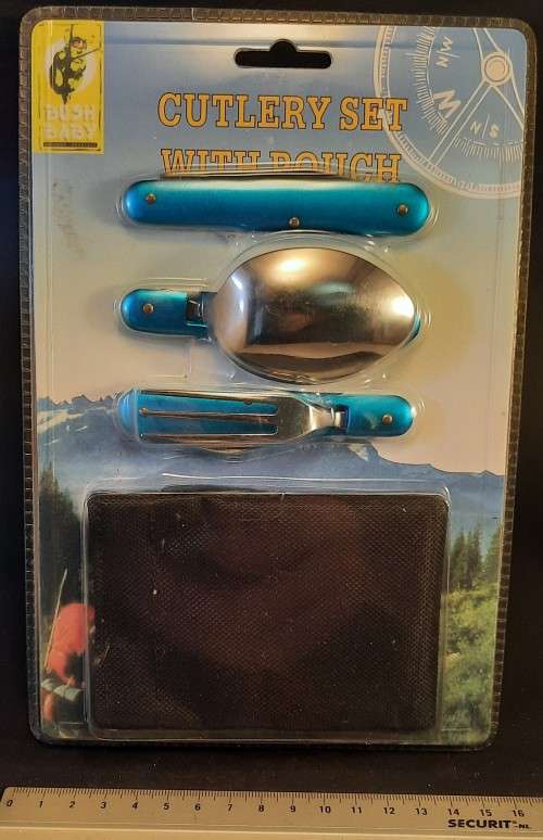 Camping cutlery set 3 piece stainless steel