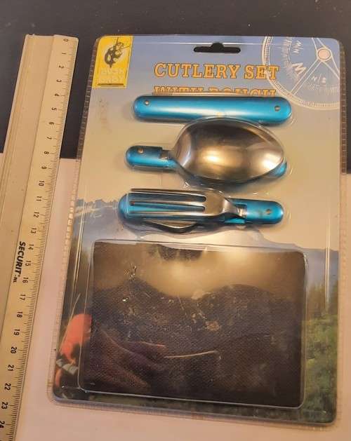 Camping cutlery set 3 piece stainless steel