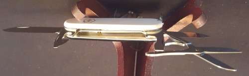 Swiss Army Knife (Climber) Victorinox White scales one side Black scales other side