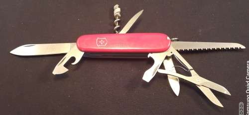 Victorinox - Huntsman Plus with Red Scales Good Condition Discontinued