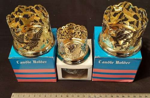 X mas Candle holder three pc
