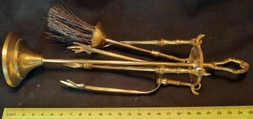 Collectable Solid Brass classic fire place tool set small version 25 cm hight