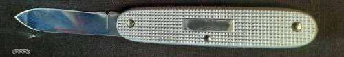 Swiss Army knife Ribbed Alox solo has been sharpened