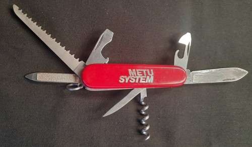 Victorinox Swiss Army Knife Red   Scales  collectors item 84 mm with 3 layers and small nail file