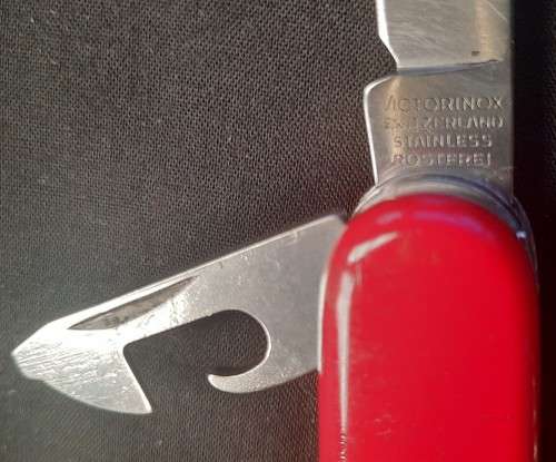 Victorinox Swiss Army Knife Red   Scales  collectors item 84 mm with 3 layers and small nail file